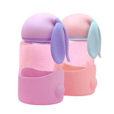 열 절연 성능 340ml 토끼 유리 물병 유니섹스 어린이용 디자인