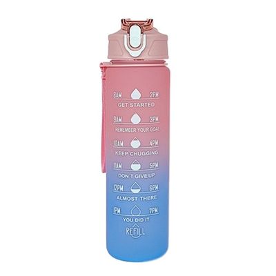 아웃도어 스포츠 30oz BPA 무료 그라디언트 다채로운 직선 음료 시간 표시기와 함께 플라스틱 쉐이커 병