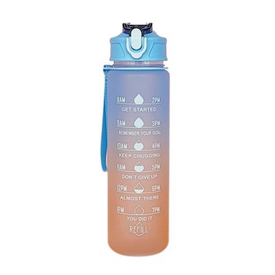 아웃도어 스포츠 30oz BPA 무료 그라디언트 다채로운 직선 음료 시간 표시기와 함께 플라스틱 쉐이커 병