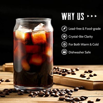 파티 기회 16oz 유리 맥주 캔 모양 컵