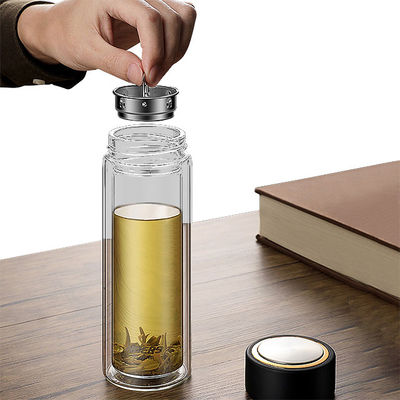 사용자 지정 로고 수비화 유리 음료수 병 320ml 용량 넓은 입 투명