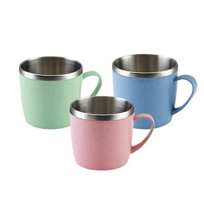 스테인리스 스틸 커피 머그 손잡이 220ml 용량 어린이 간식 및 음료
