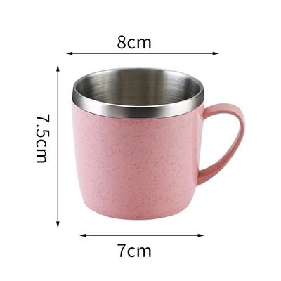 스테인리스 스틸 커피 머그 손잡이 220ml 용량 어린이 간식 및 음료