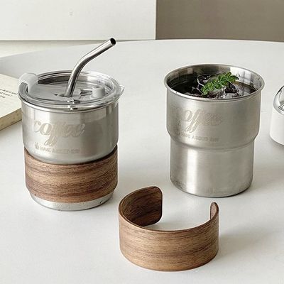 야외 캠핑 맞춤형 290ml 스테인레스 스틸 여행 커피 컵