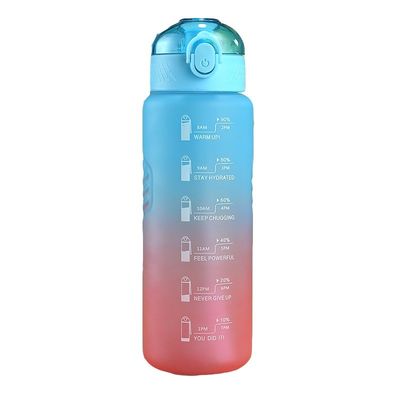 1000ML 플라스틱 컵 진보적인 색상 병 BPA가 없는 야외 피트니스 스포츠 컵