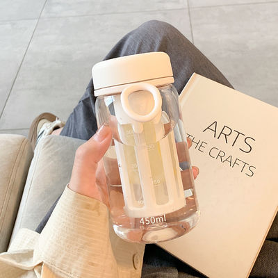 450ml/600ml PC 플라스틱 컵 누출 방지 맞춤 로고 스포츠 물병