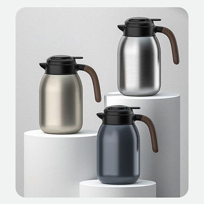 2000ml 용량 스테인레스 스틸 손잡이 단열 잔 차 커피 냄비 뜨거운 물 냄비 진공 병
