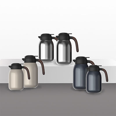 2000ml 용량 스테인레스 스틸 손잡이 단열 잔 차 커피 냄비 뜨거운 물 냄비 진공 병