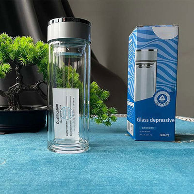 친환경 유리 음료 300ml 용량 로고와 맞춤형 대용량 물 텀블러