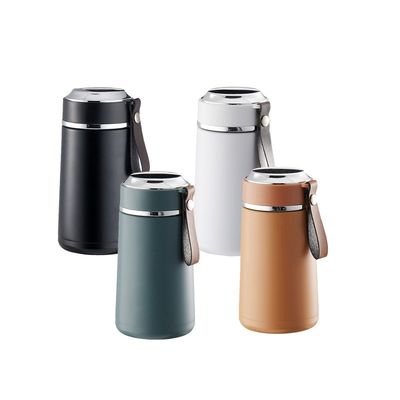 350ml 용량 304 스테인리스 스틸 물병 로프 핸들과 진공 컵 샘플 제공