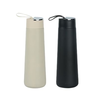 맞춤형 색상 304 스테인리스 스틸 진공 스포츠 휴대용 350ml 물병 손잡이