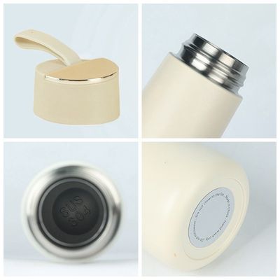 맞춤형 색상 304 스테인리스 스틸 진공 스포츠 휴대용 350ml 물병 손잡이