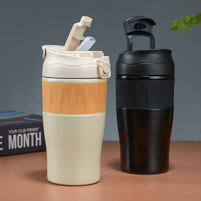 500ML 스테인리스 스틸 이중 벽 휴대용 텀블러 짚 뚜?? 로 사용자 정의 색상 야외