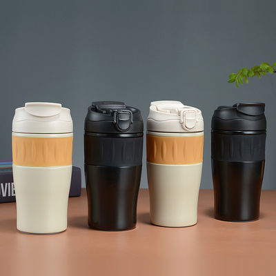 500ML 스테인리스 스틸 이중 벽 휴대용 텀블러 짚 뚜?? 로 사용자 정의 색상 야외