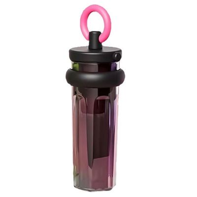 패션 700ml 대용량 유출 방지 여행 컵 짚 지속 가능한 플라스틱 병