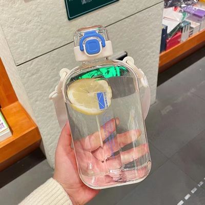 수분 공급을 위해 어디서든 750ml 평면 맑은 물병