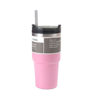20oz 30oz 스테인리스 스틸 커피 컵 휴대용 Tumbler Sraws 로고 고객 로고