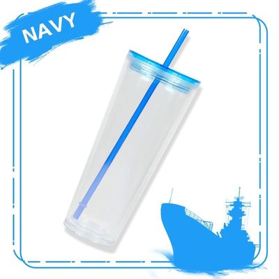 주문형 스타일리시 간단한 710ML 맑은 물병 뚜?? 과 빨대 로고 인쇄 받아 들인다