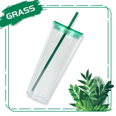 주문형 스타일리시 간단한 710ML 맑은 물병 뚜?? 과 빨대 로고 인쇄 받아 들인다