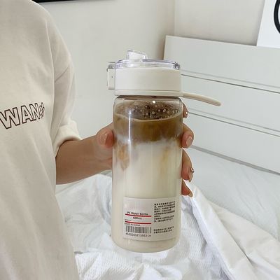 맑은 여행 머그 아크릴 어린이 물병 높은 용량 및 친환경 재료