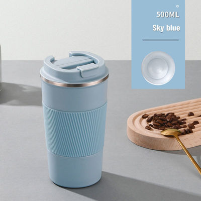 안 슬리프 실리콘 수지 380ml/510ml 304 스테인레스 스틸 배 컵 물 컵