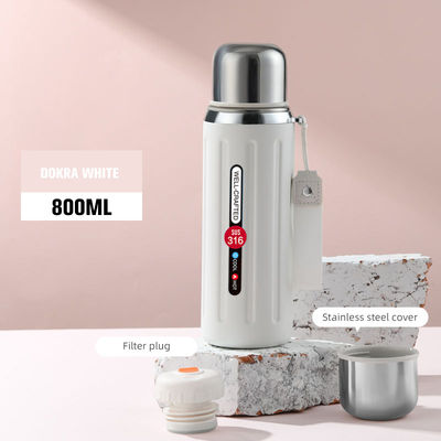 현대 디자인 야외 스포츠 진공병 600/800ml 넓은 입 물병 빨대