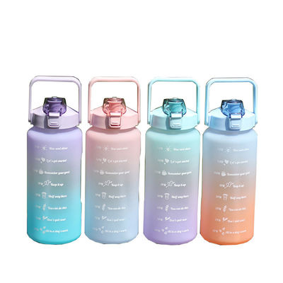 큰 용량 2000ML PETG 음료수 병 짚과 항 경화 코팅