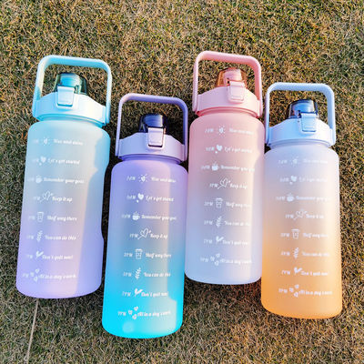 큰 용량 2000ML PETG 음료수 병 짚과 항 경화 코팅