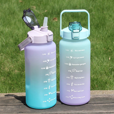큰 용량 2000ML PETG 음료수 병 짚과 항 경화 코팅