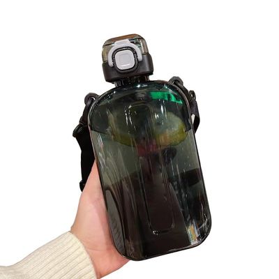 맞춤 로고 사각형 투명 물병 750ML 체육관 스포츠 유출 방지 플라스틱