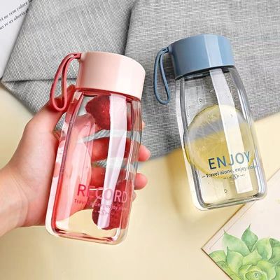 380ml 야외 스포츠 물컵 밧줄 손잡이 및 장착 된 항 부식 코팅