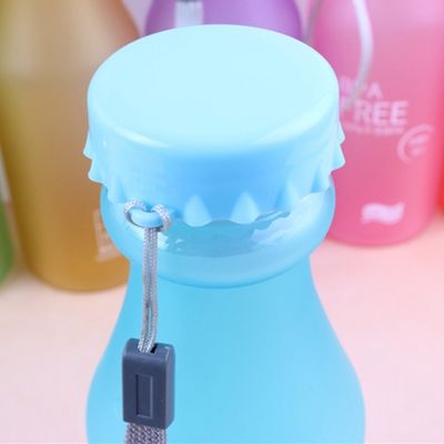 밀폐 된 음료 병 550ml 재사용 체육 BPA 무료 스포츠 로프가 있는 플라스틱 물병