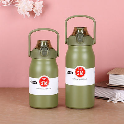 1000ml 316 두층 스테인리스 스틸 진공 병 뚜?? 과 손잡이 12 시간 동안 덥고 차가워 유지