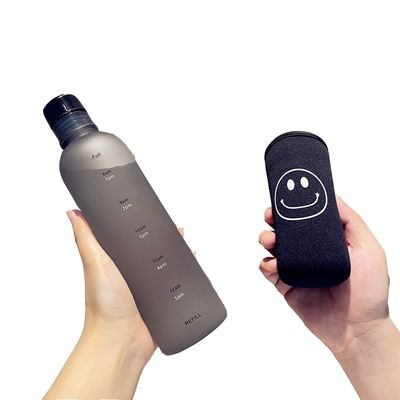 열 격리 500ML 스포츠 시간 표시기 플라스틱 음료수 병