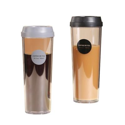 320/420/520ml/700ml 유출 방지 뚜?? 이 있는 환경 친화적 인 이중 벽 플라스틱 물병