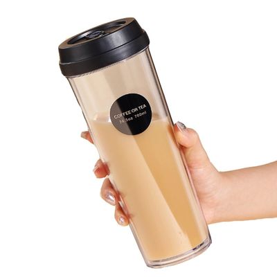 캠핑 에센셜 재사용 가능한 이중 벽 텀블러 플라스틱 차컵 320ml 420ml 520ml 700ml