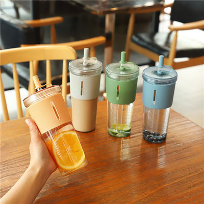 재사용 가능한 플라스틱 텀블러 컵 700ML 커피 머그 뚜?? 과 빨라진 물 텀블러