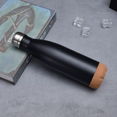 학교로 돌아가자 컬러 로고 500ml 스테인리스 스틸 물병 코크 바닥