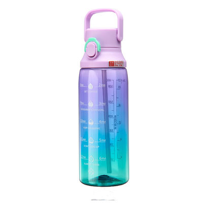 투명 하락 색상 컵 750ml 용량 스냅 캡 스포츠 물병 손잡이