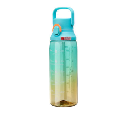 투명 하락 색상 컵 750ml 용량 스냅 캡 스포츠 물병 손잡이