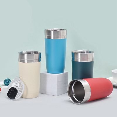16온스 개인화 된 스테인레스 스틸 맥주 컵 누출 방지 컵