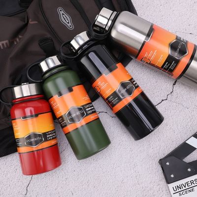 1500ml 단열 된 이중 벽 텀블러 고 용량 휴대용 진공 병 손잡이