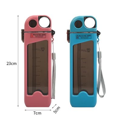 인기 있는 사각형 모양 야외 여행 물병 350ml 용량 BPA가 없는 물병
