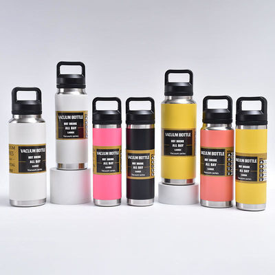 맞춤형 로고 600ml 800ml 휴대용 스테인리스 스틸 진공 단열 물병 어린이 체육관 병