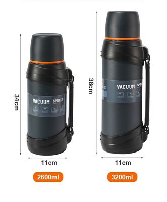 야외 스포츠 및 여행용 2600ml / 3200ml 대용량 스테인리스 스틸 테르모스 병