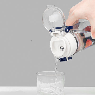 하트 타입 에코 친화적 BPA 무료 트리탄 스포츠 병 시간 표시기와 손잡이 야외 스포츠 여행