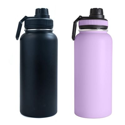 직선 컵 32oz 스테인리스 스틸 진공 물병 로고 인쇄 및 빨대