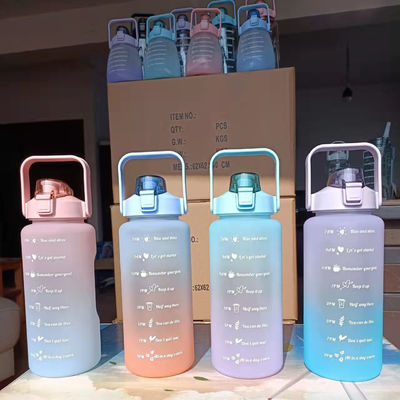 2000ML 트리탄 음료병 뚜?? 가 있는 재사용 피트니스 물병 사용자 지정 로고
