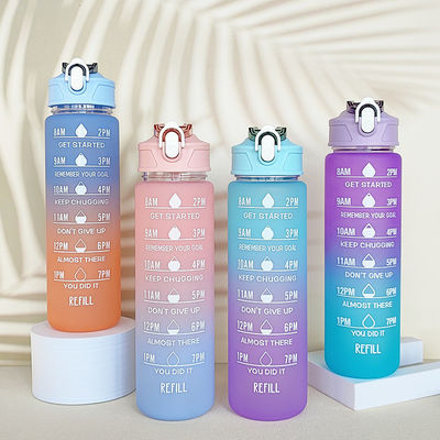 시간 표시기 900Ml Bpa와 함께 트리탄 물병 야외 스포츠를 위한 자유 경사 색상