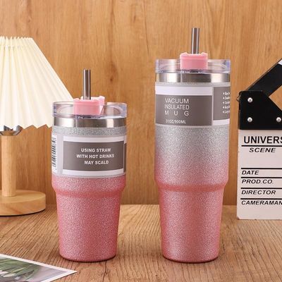 20OZ 30OZ 스테인레스 스틸 물병 맞춤형 디자인 다채로운 스포츠 빨대 테르모스 병
